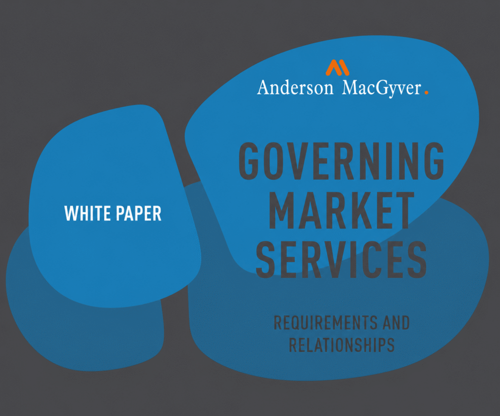 Governing Market Services whitepaper Anderson MacGyver
